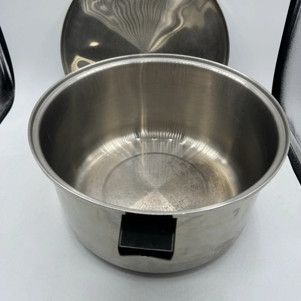 Vtg SEARS HEAT CORE Stainless Steel 10 Qt Stock Canning Pot WITH Lid USA Made